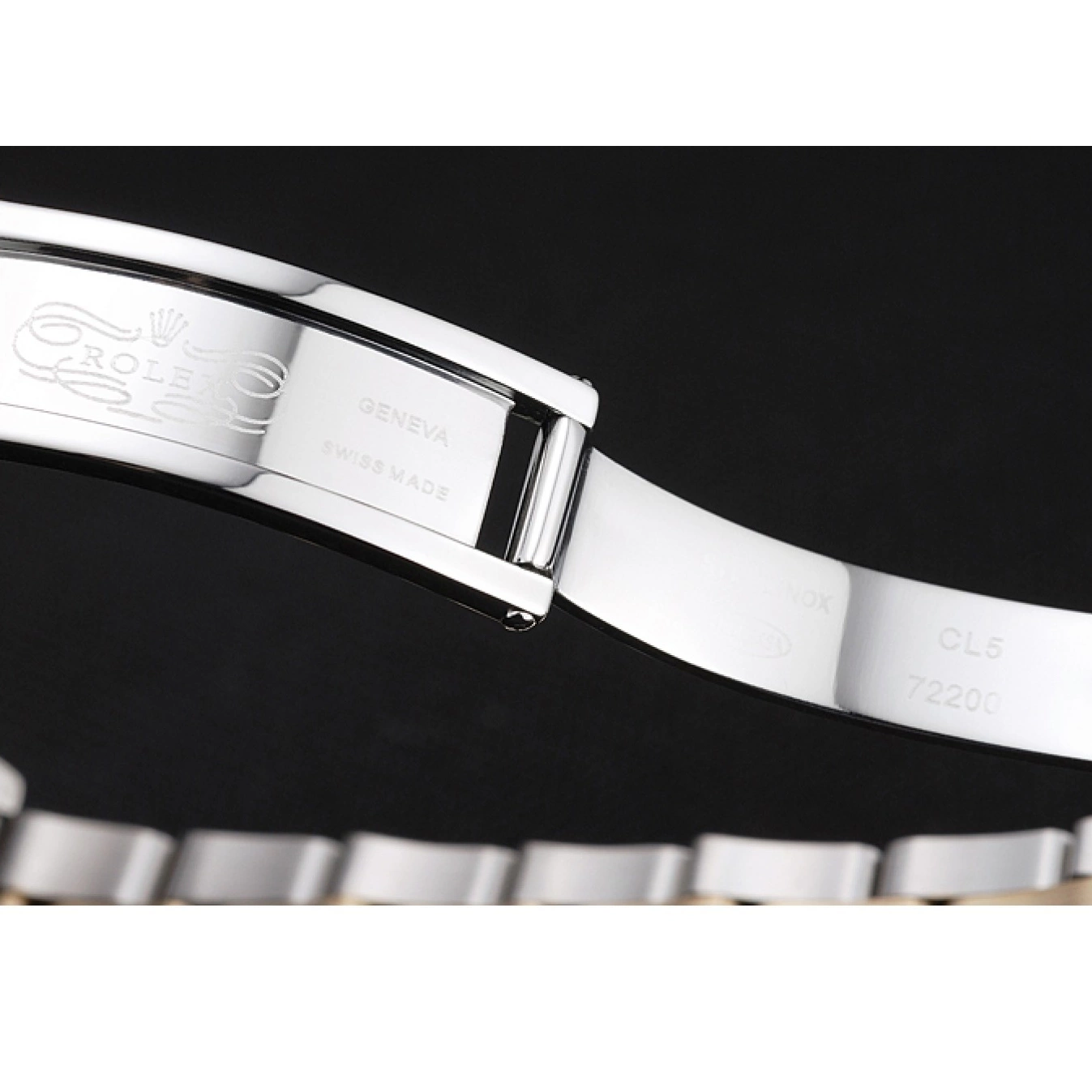 Aaa replica watch Tone Case Bracelet Gold Bezel Two Yacht-Master Stainless Rolex Swiss Champagne Dial Steel 0717
